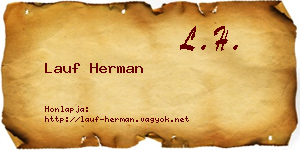 Lauf Herman névjegykártya
