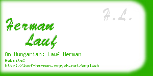 herman lauf business card